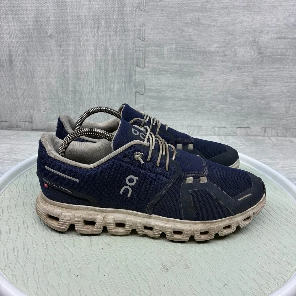 On Cloud 6 Running Shoes Mens 9.5 Blue Mesh CloudTec Sneakers 19.4010